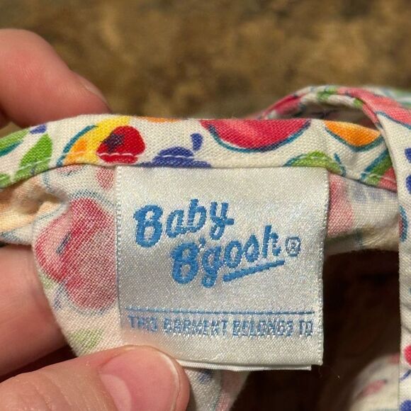 Vintage Osh Kosh Baby B’Gosh Fruit Print Romper Size 3-6 Months EUC - Picture 7 of 8